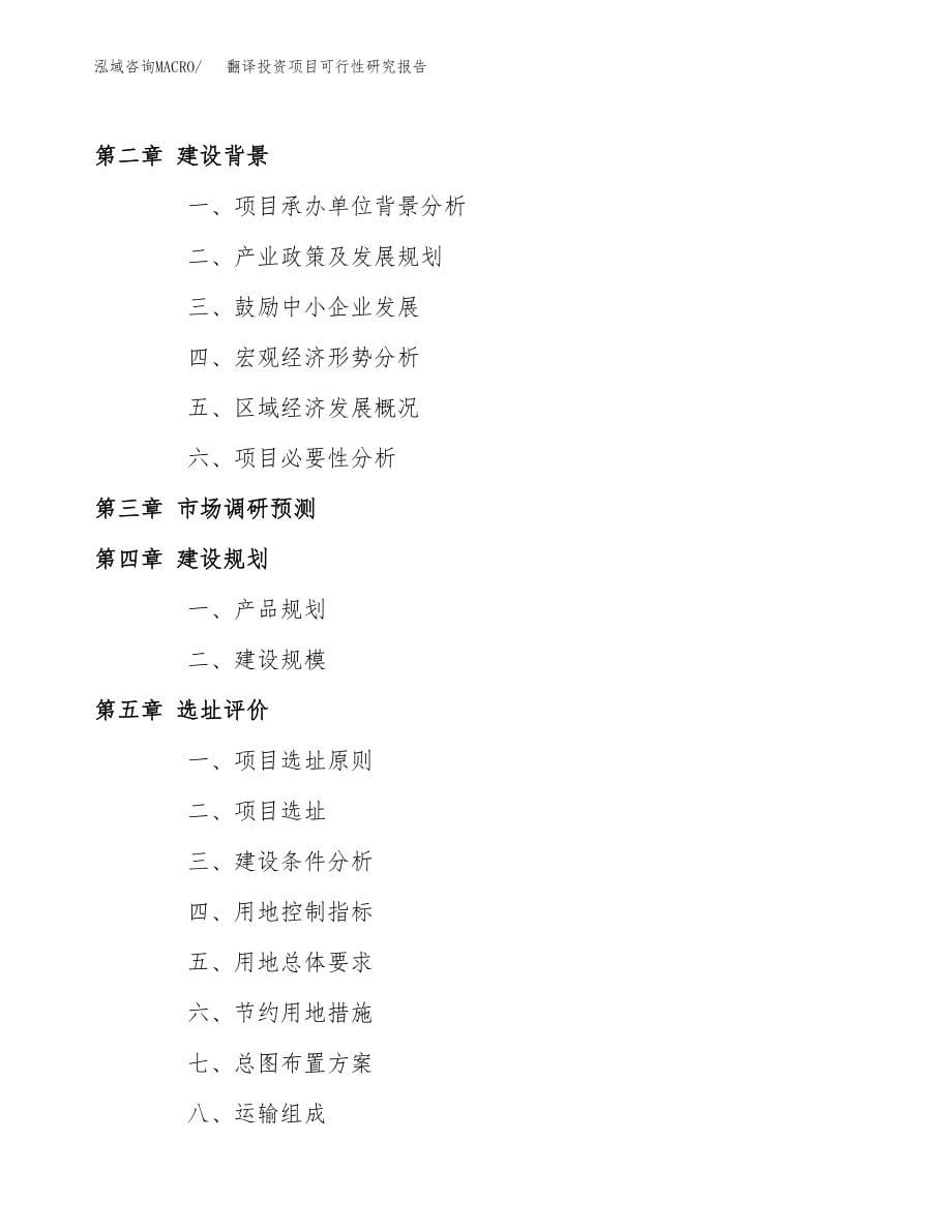 翻译投资项目可行性研究报告(参考模板分析).docx_第5页