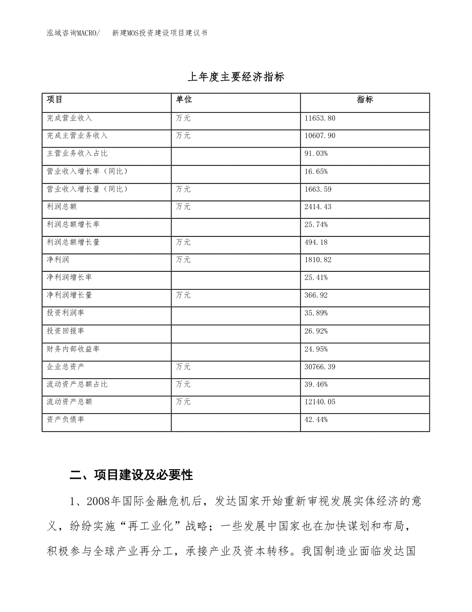 新建MOS投资建设项目建议书参考模板.docx_第3页