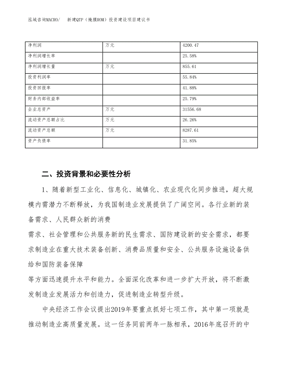 新建QTP（掩膜ROM）投资建设项目建议书参考模板.docx_第3页