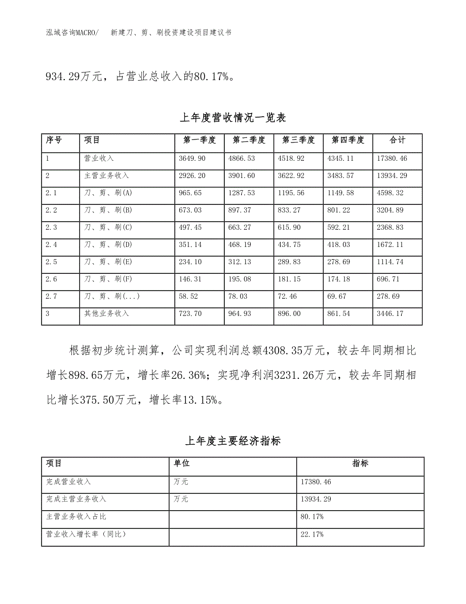 新建刀、剪、刷投资建设项目建议书参考模板.docx_第2页