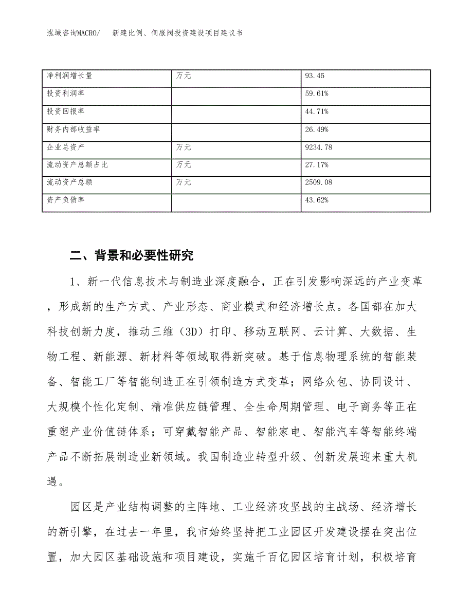 新建比例、伺服阀投资建设项目建议书参考模板.docx_第3页