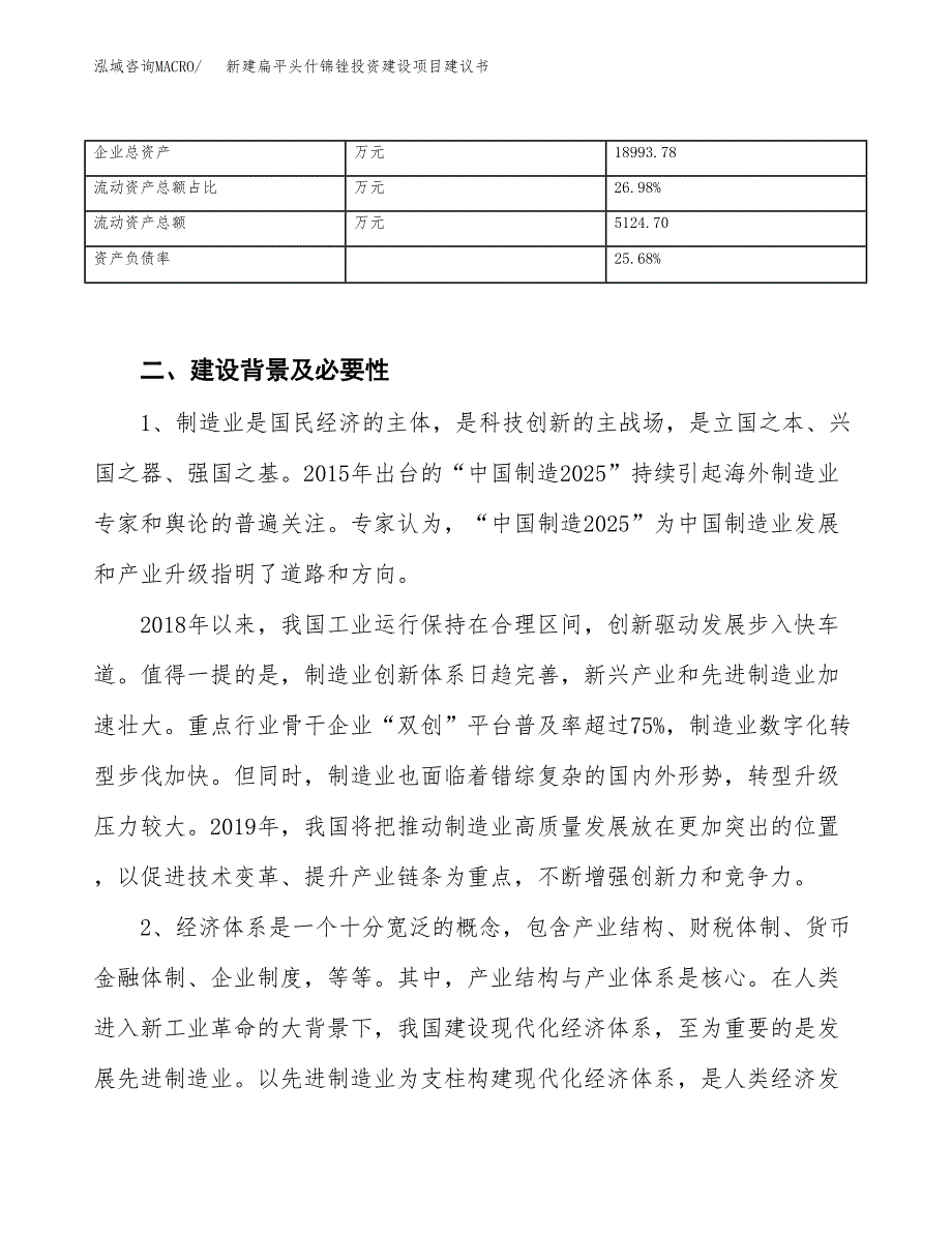 新建扁平头什锦锉投资建设项目建议书参考模板.docx_第3页