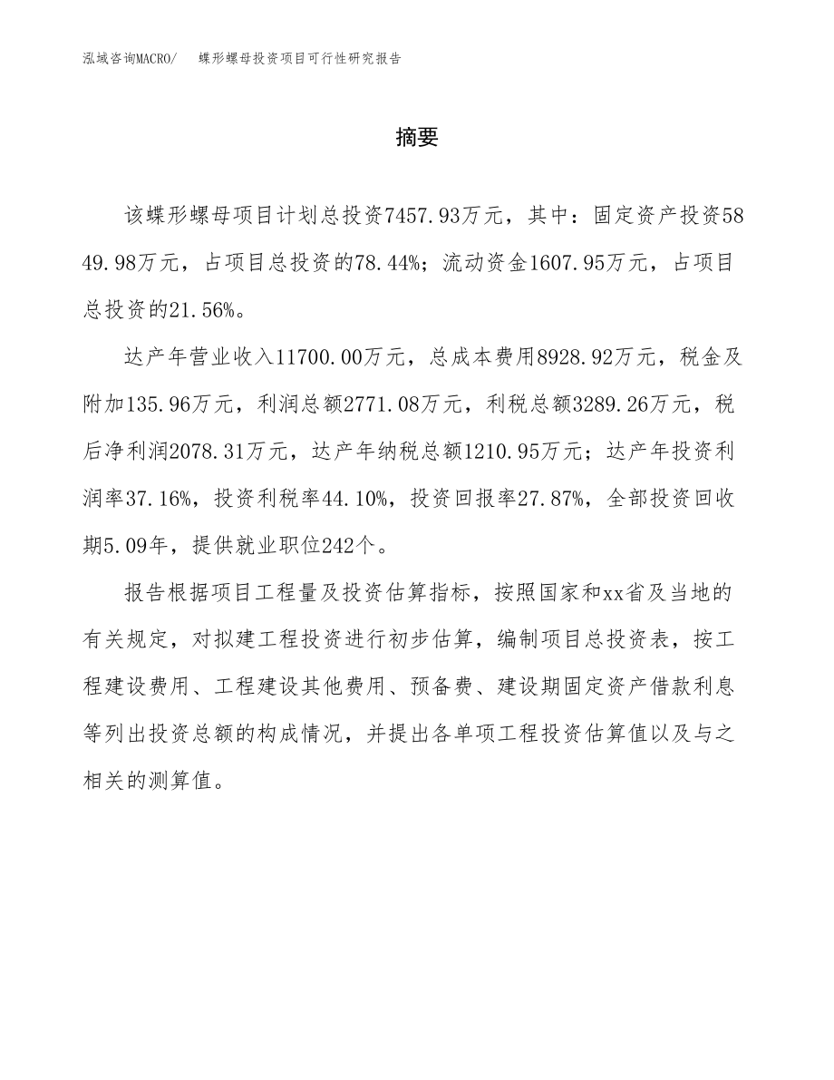 蝶形螺母投资项目可行性研究报告(参考模板分析).docx_第2页