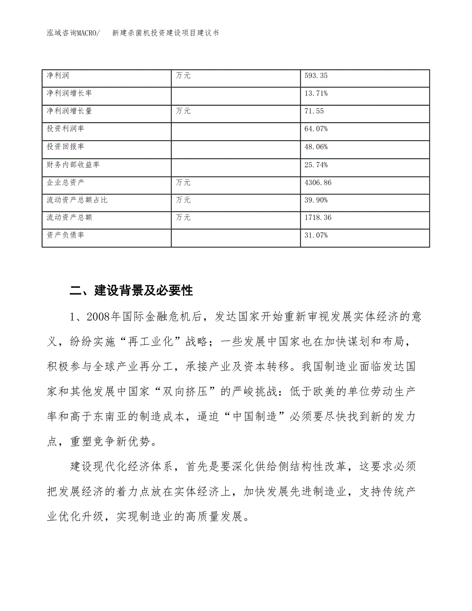 新建杀菌机投资建设项目建议书参考模板.docx_第3页