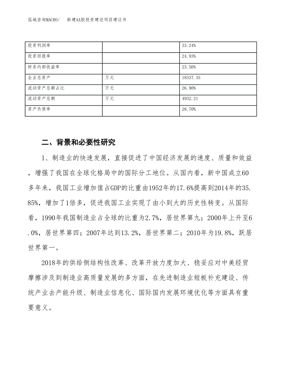 新建AA胶投资建设项目建议书参考模板.docx_第3页