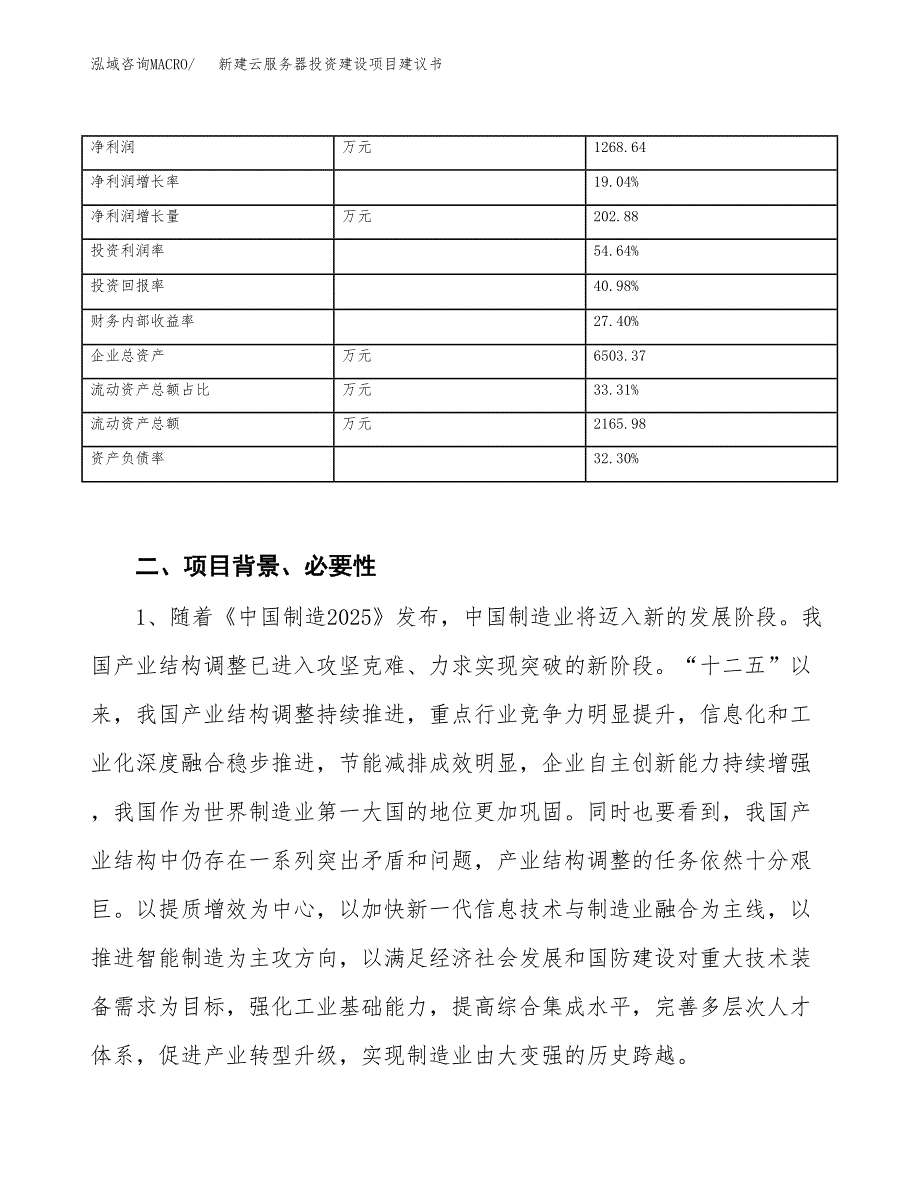 新建云服务器投资建设项目建议书参考模板.docx_第3页