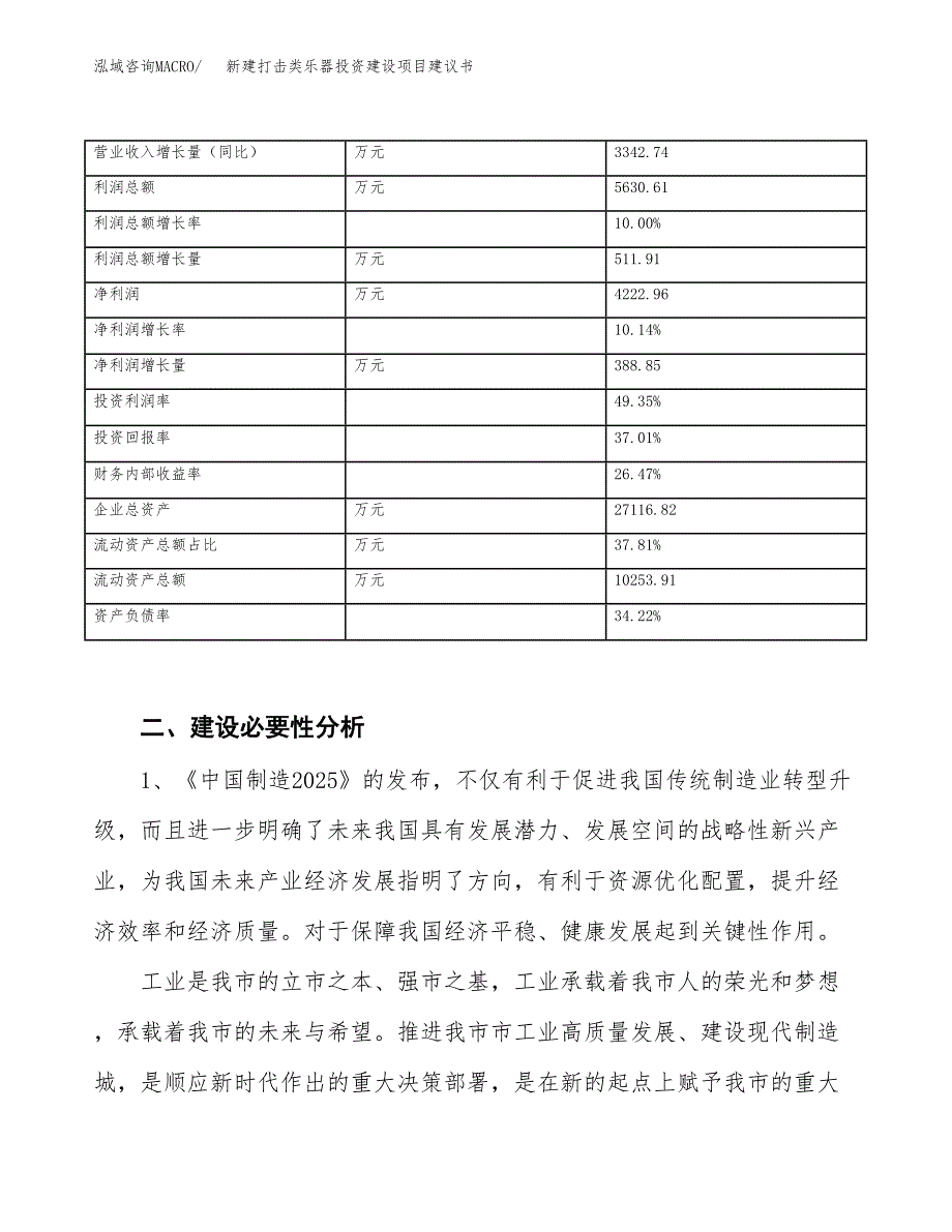 新建打击类乐器投资建设项目建议书参考模板.docx_第3页