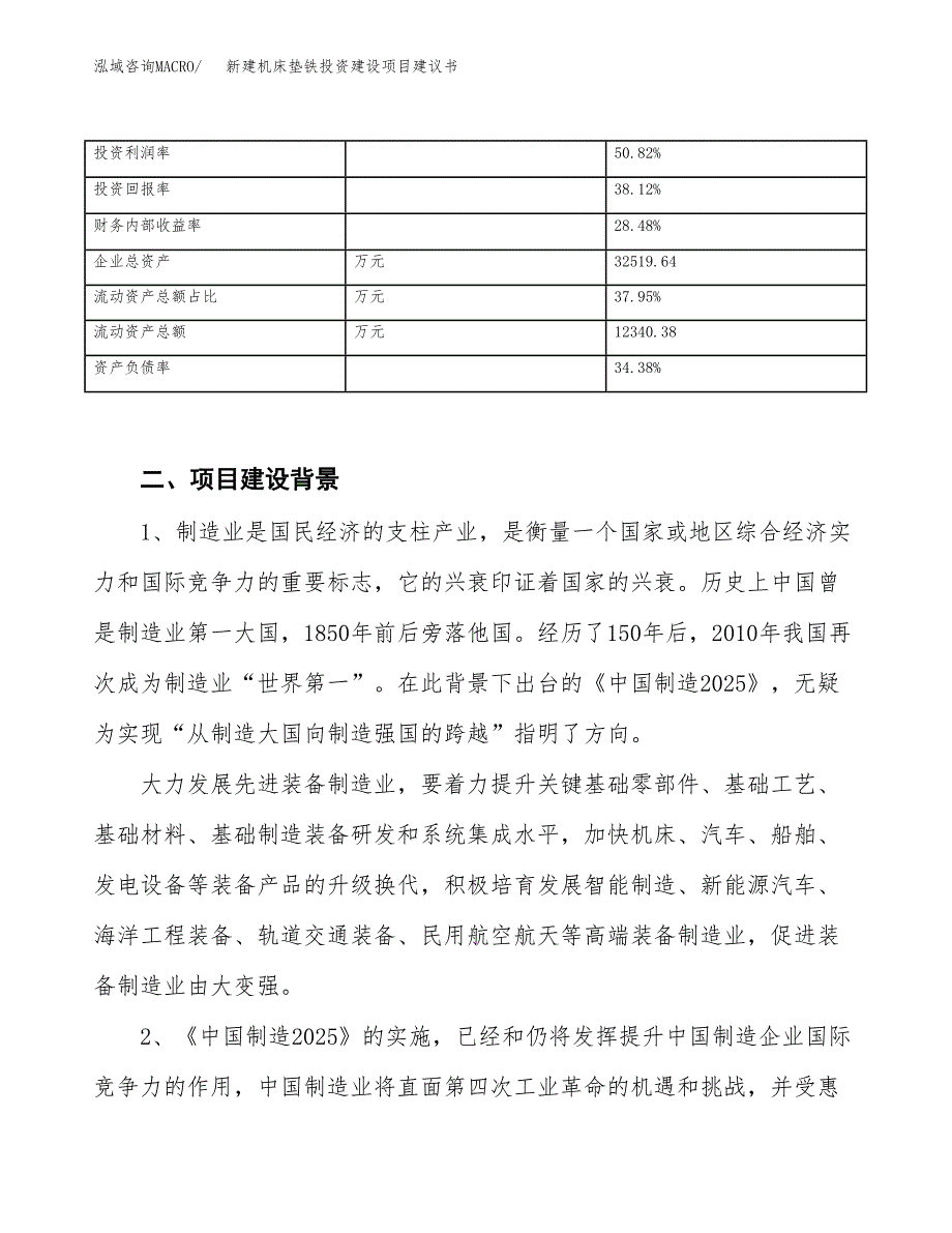 新建机床垫铁投资建设项目建议书参考模板.docx_第3页