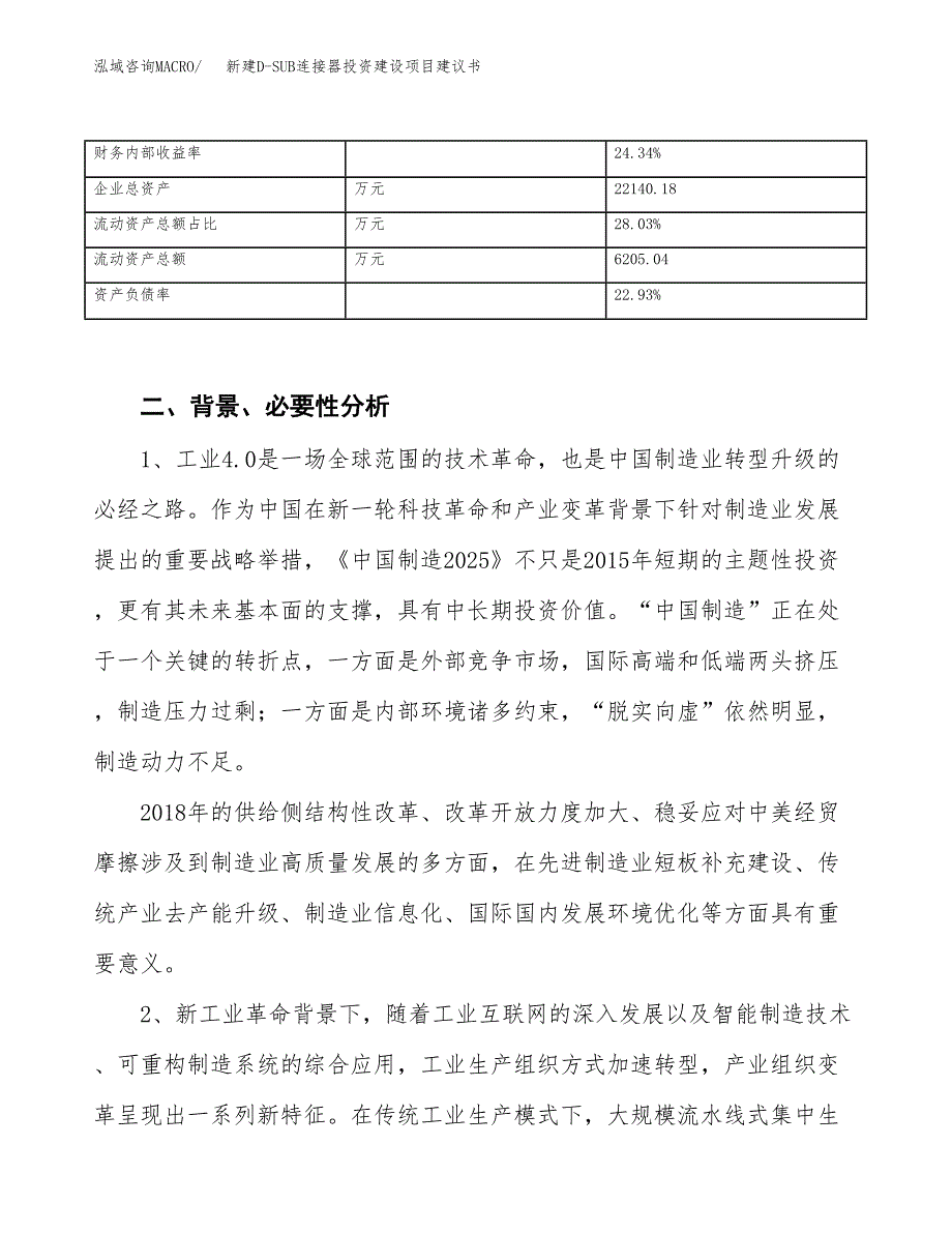 新建D-SUB连接器投资建设项目建议书参考模板.docx_第3页