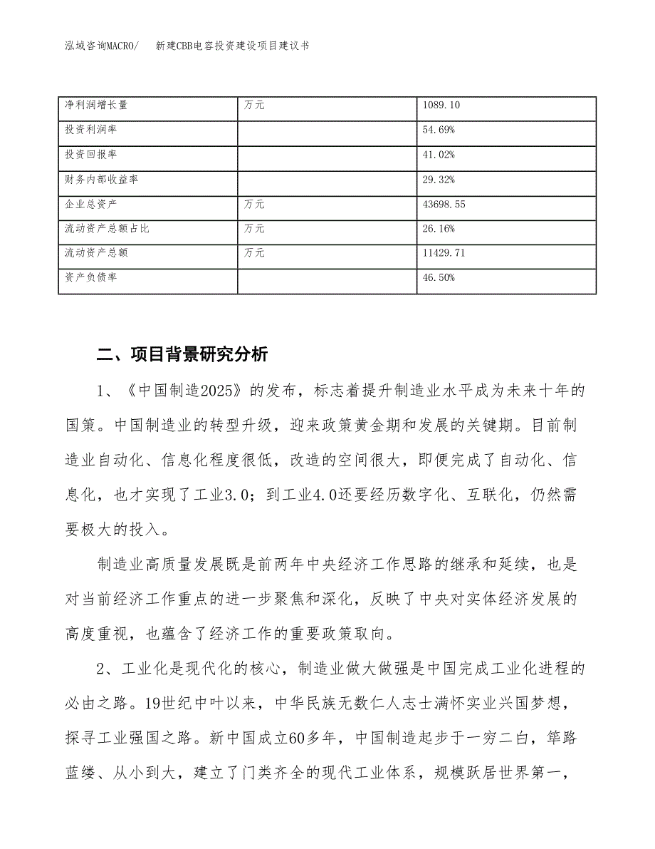 新建CBB电容投资建设项目建议书参考模板.docx_第3页