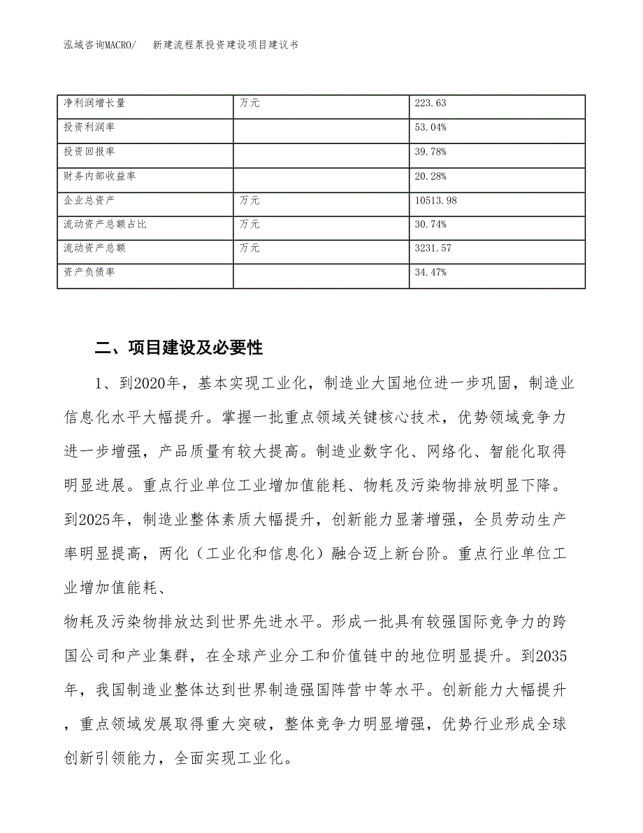 新建流程泵投资建设项目建议书参考模板.docx_第3页