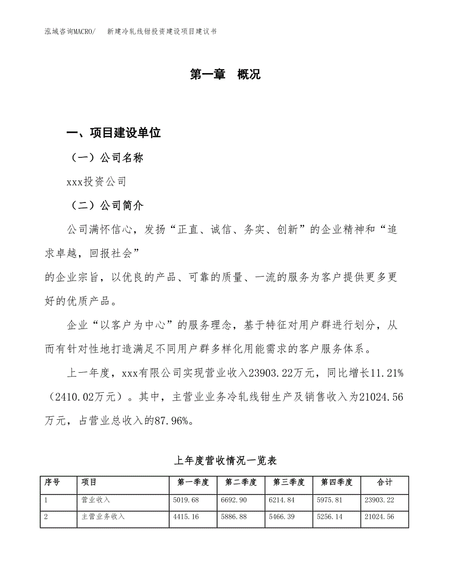 新建冷轧线钳投资建设项目建议书参考模板.docx_第1页