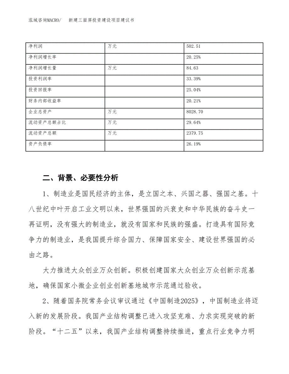 新建三面屏投资建设项目建议书参考模板.docx_第3页