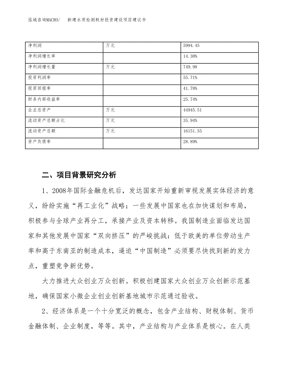 新建水质检测耗材投资建设项目建议书参考模板.docx_第3页