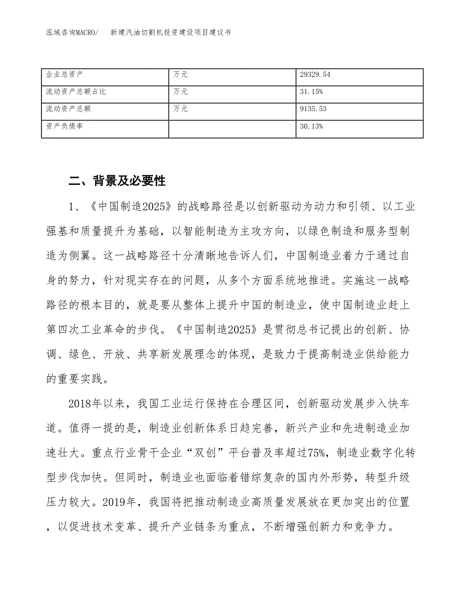 新建汽油切割机投资建设项目建议书参考模板.docx_第3页