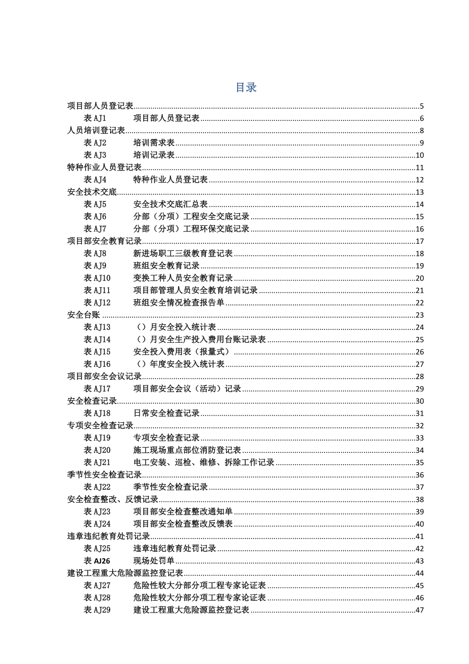 安全环保管理体系用表_第2页