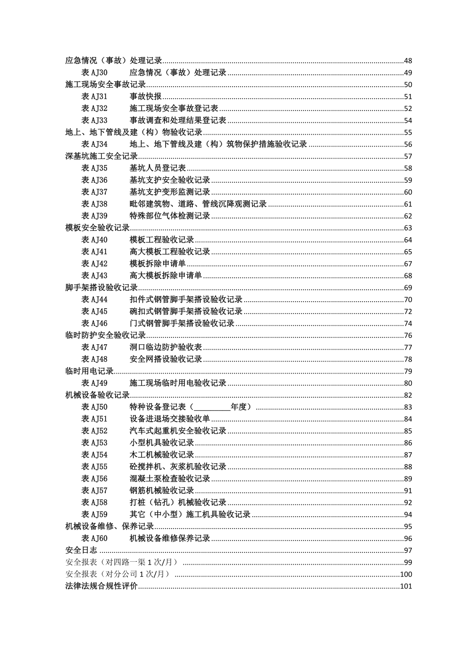 安全环保管理体系用表_第3页