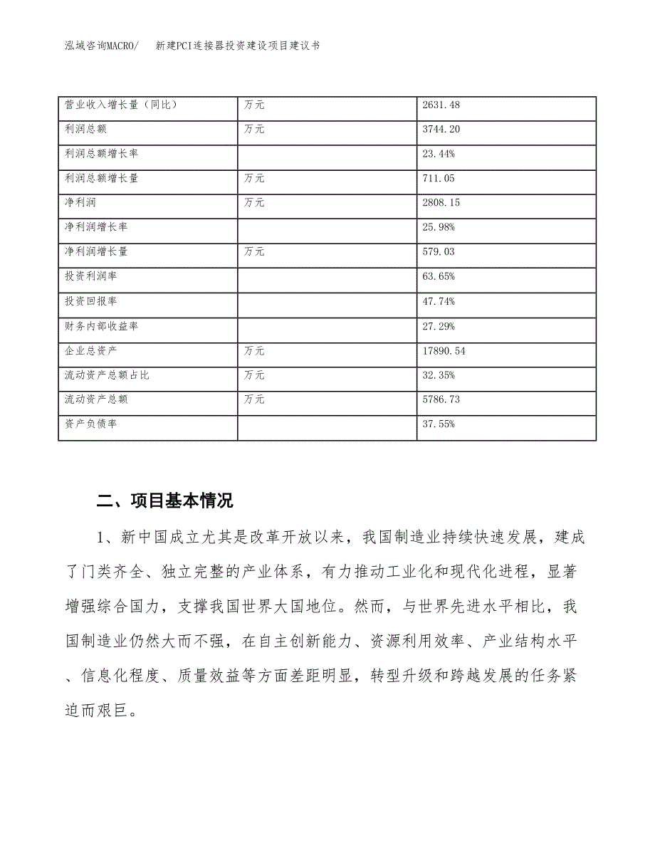 新建PCI连接器投资建设项目建议书参考模板.docx_第3页