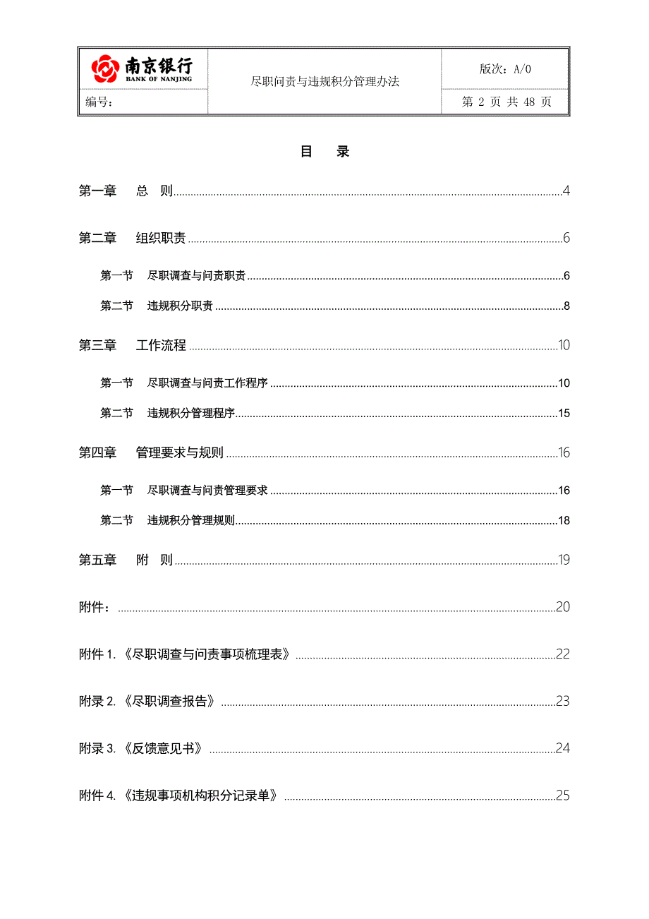 某银行尽职问责与违规积分管理办法_第2页