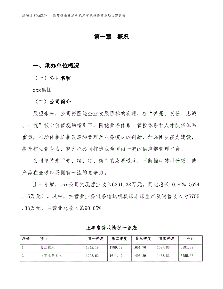 新建链条输送机机床车床投资建设项目建议书参考模板.docx_第1页