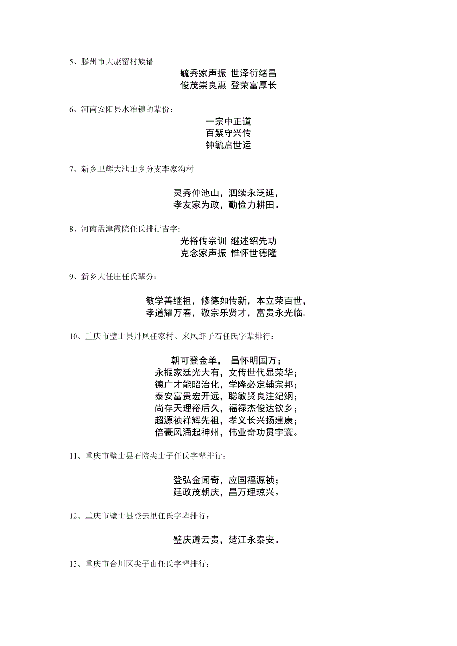 全国各省任氏辈分收集_第2页