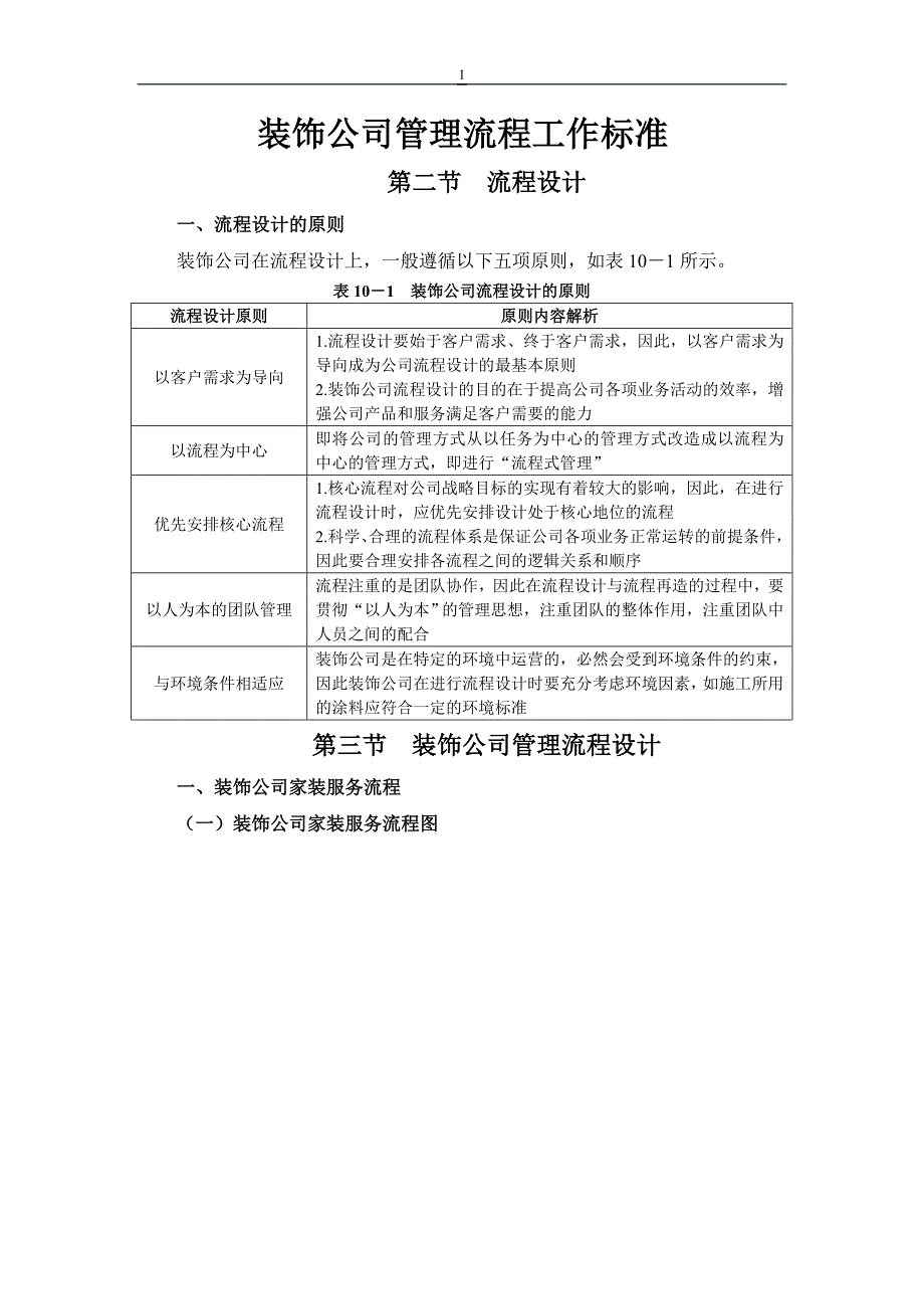 装饰公司管理流程工作标准概述_第1页