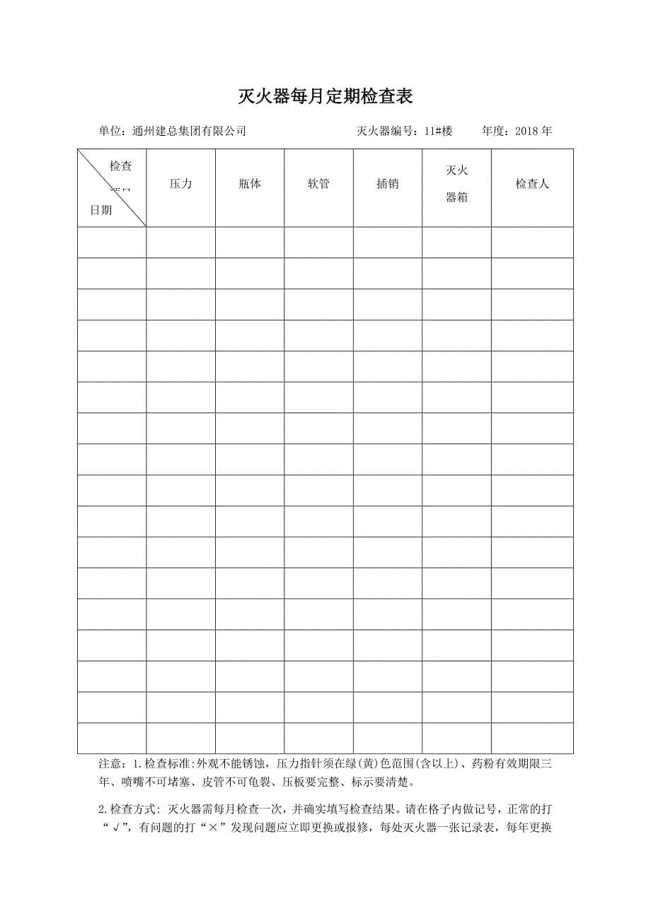 灭火器定期检查记录表资料_第5页