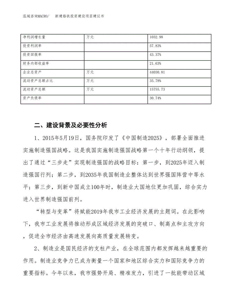 新建铬铁投资建设项目建议书参考模板.docx_第3页