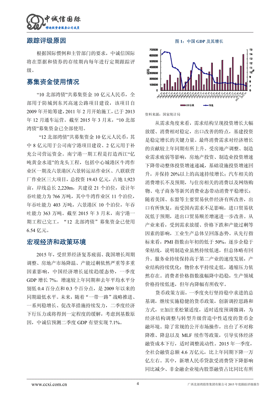 广西北部湾投资集团有限公司主体与相关债项2015年度跟踪评级报告_第4页