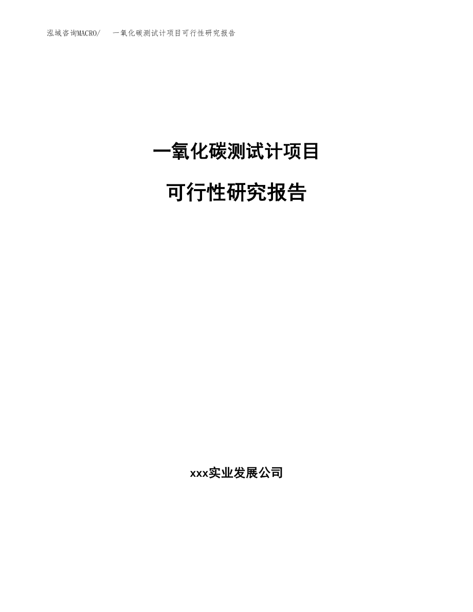 一氧化碳测试计项目可行性研究报告（总投资8000万元）.docx_第1页