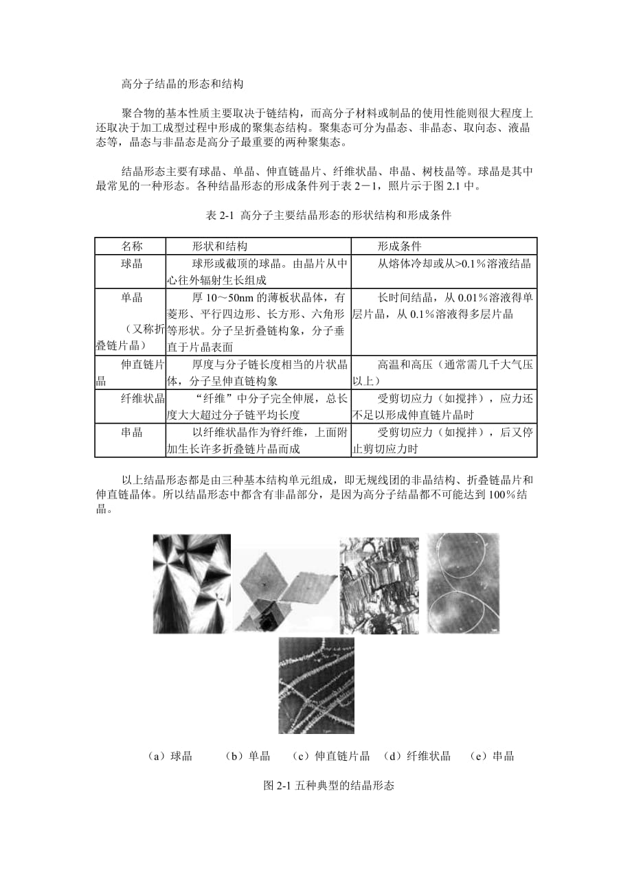 高分子结晶的形态和结构_第1页