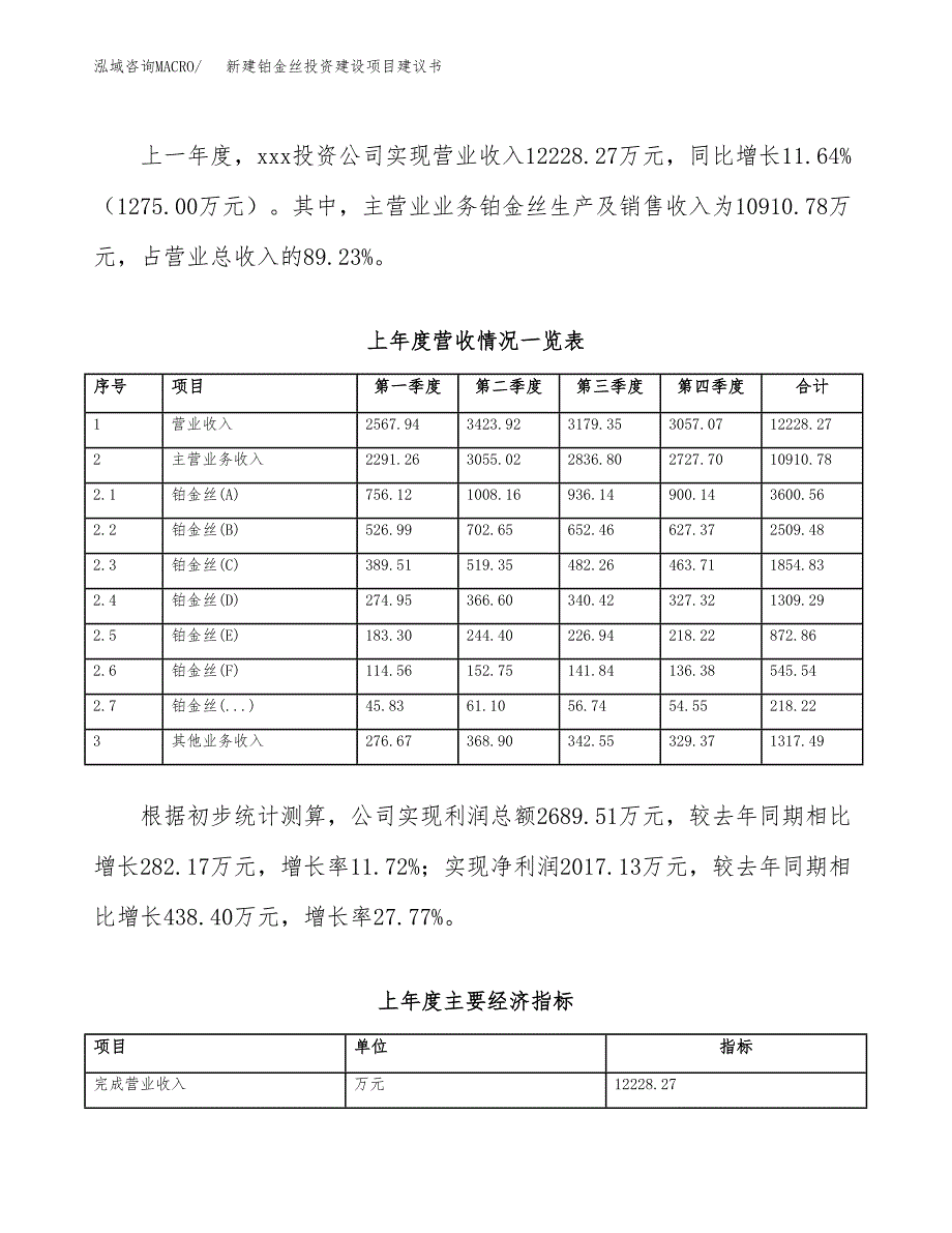 新建铂金丝投资建设项目建议书参考模板.docx_第2页