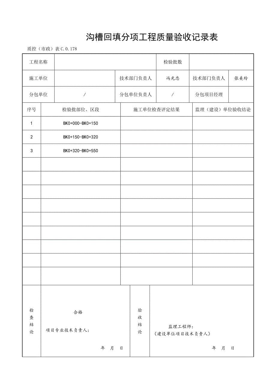 给水排水管道分部工程质量验收记录表_第5页