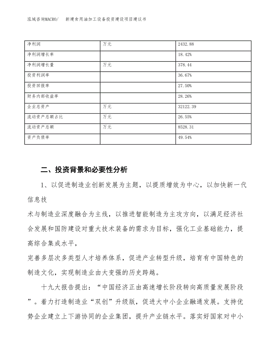 新建食用油加工设备投资建设项目建议书参考模板.docx_第3页