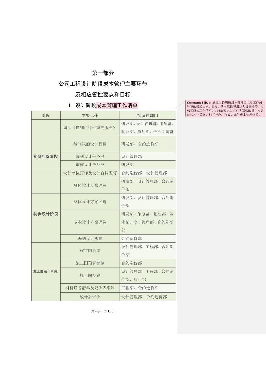 某房地产公司设计阶段成本管理体系_第5页