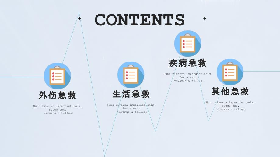 小清新急救常识普及医疗PPT模板_第2页