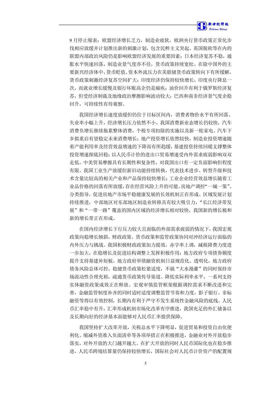 上海外高桥集团股份有限公司2019第二期中期票据信用评级报告_第5页