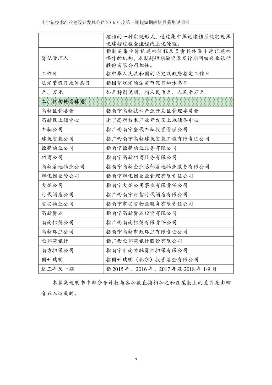 南宁新技术产业建设开发总公司2019第一期超短期融资券募集说明书_第5页