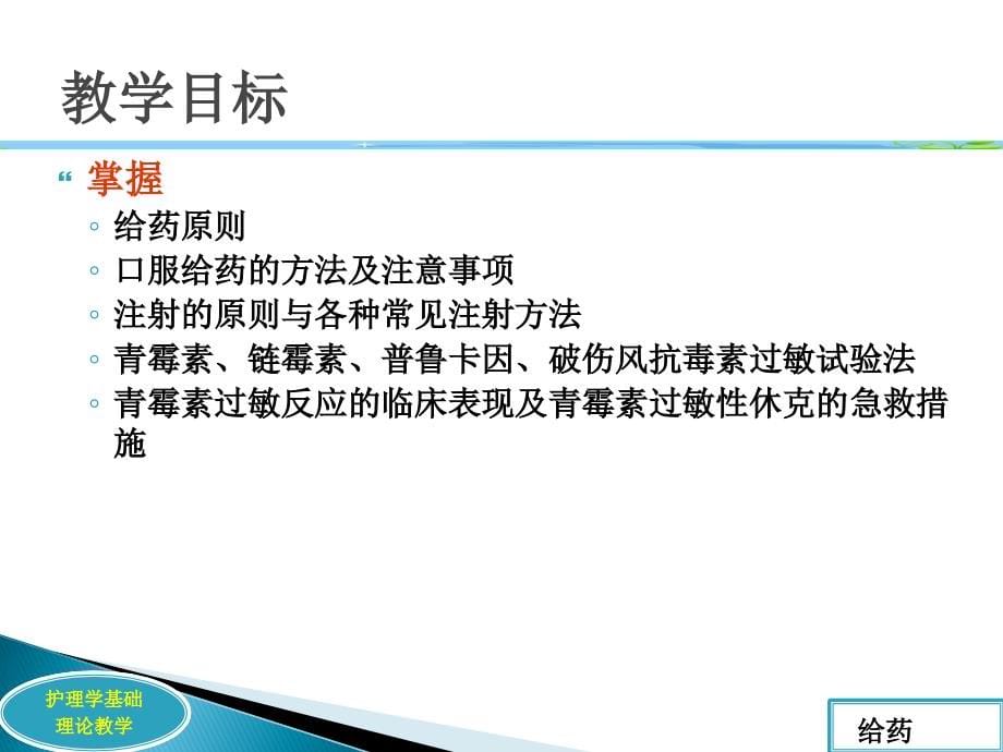 护理学基础理论教学护理学基础理论教学给药_第5页