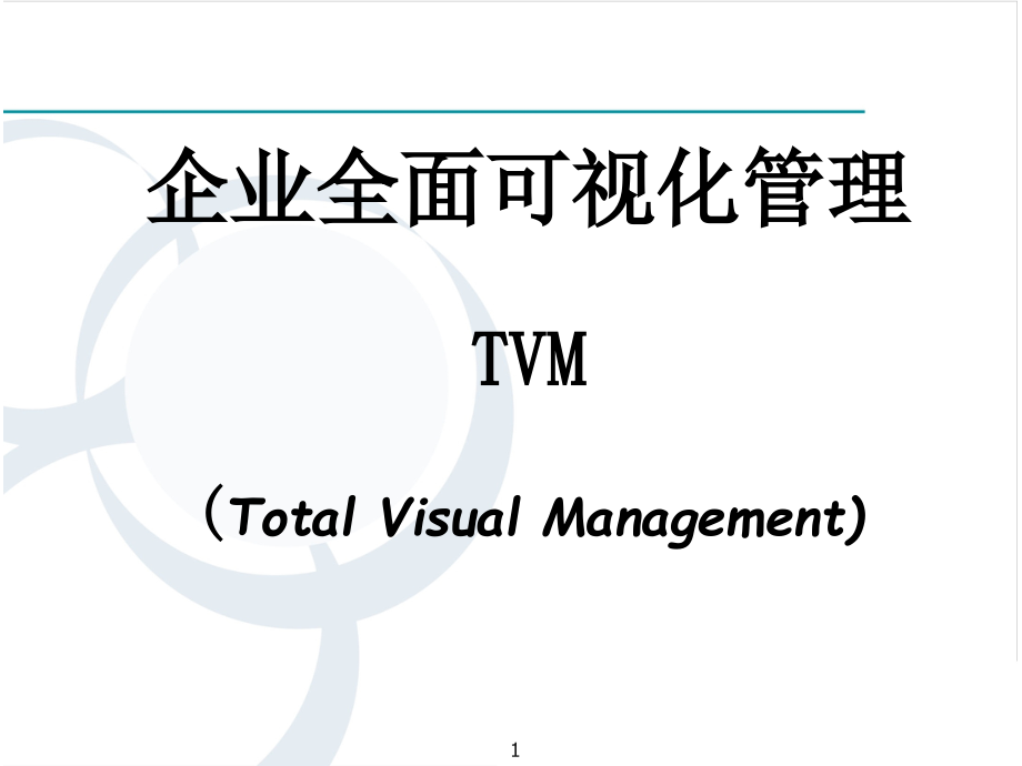 企业全面可视化管理教材_第1页