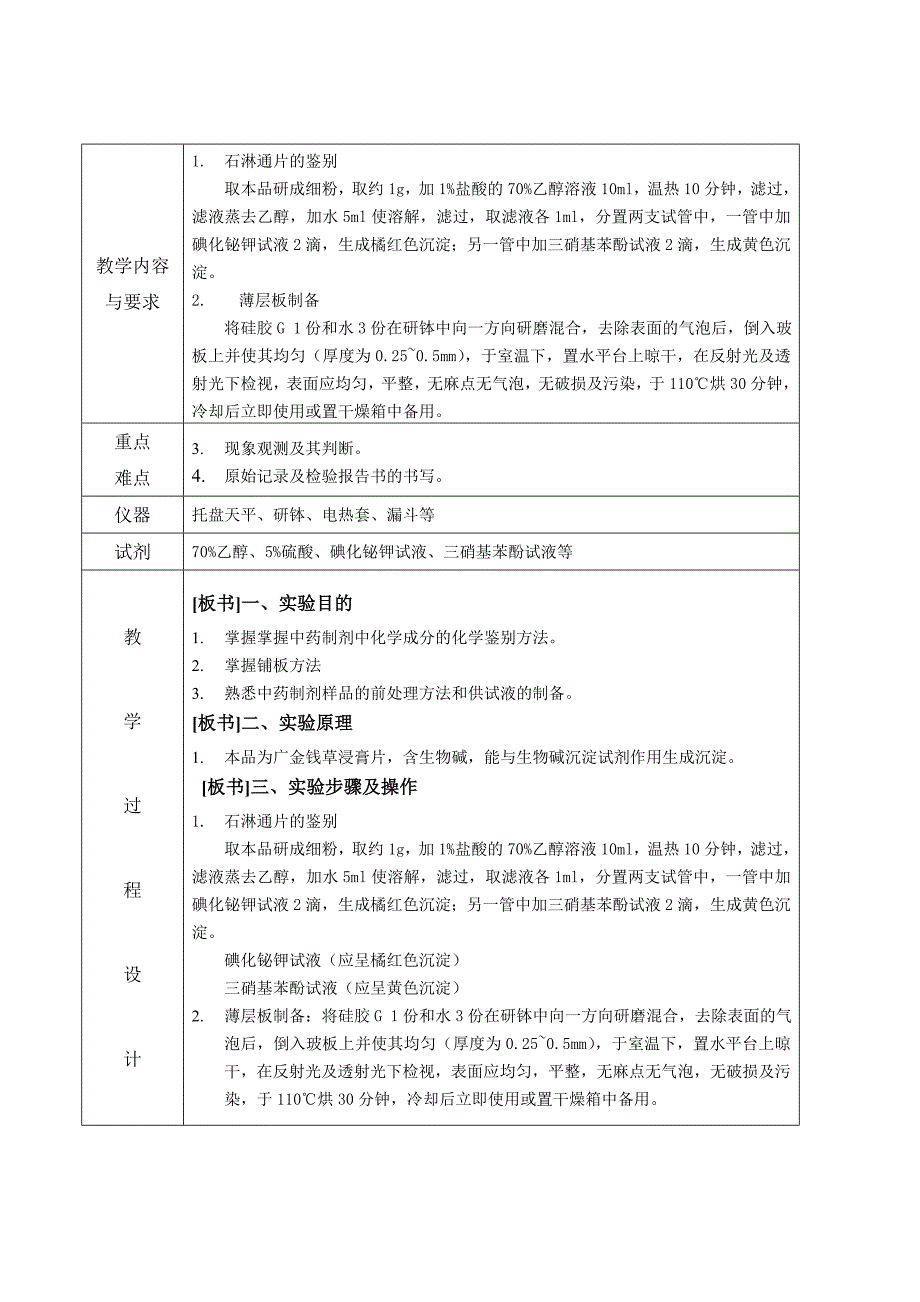 广东食品药品职业学院实验教学教案_第3页