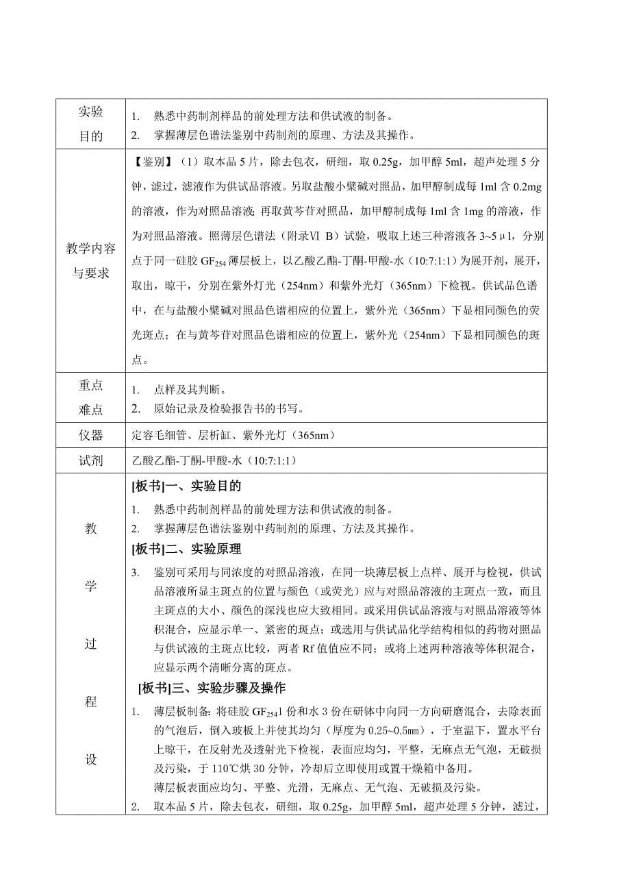 广东食品药品职业学院实验教学教案_第5页