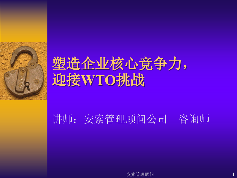 塑造企业核心竞争力、迎接wto挑战_第1页