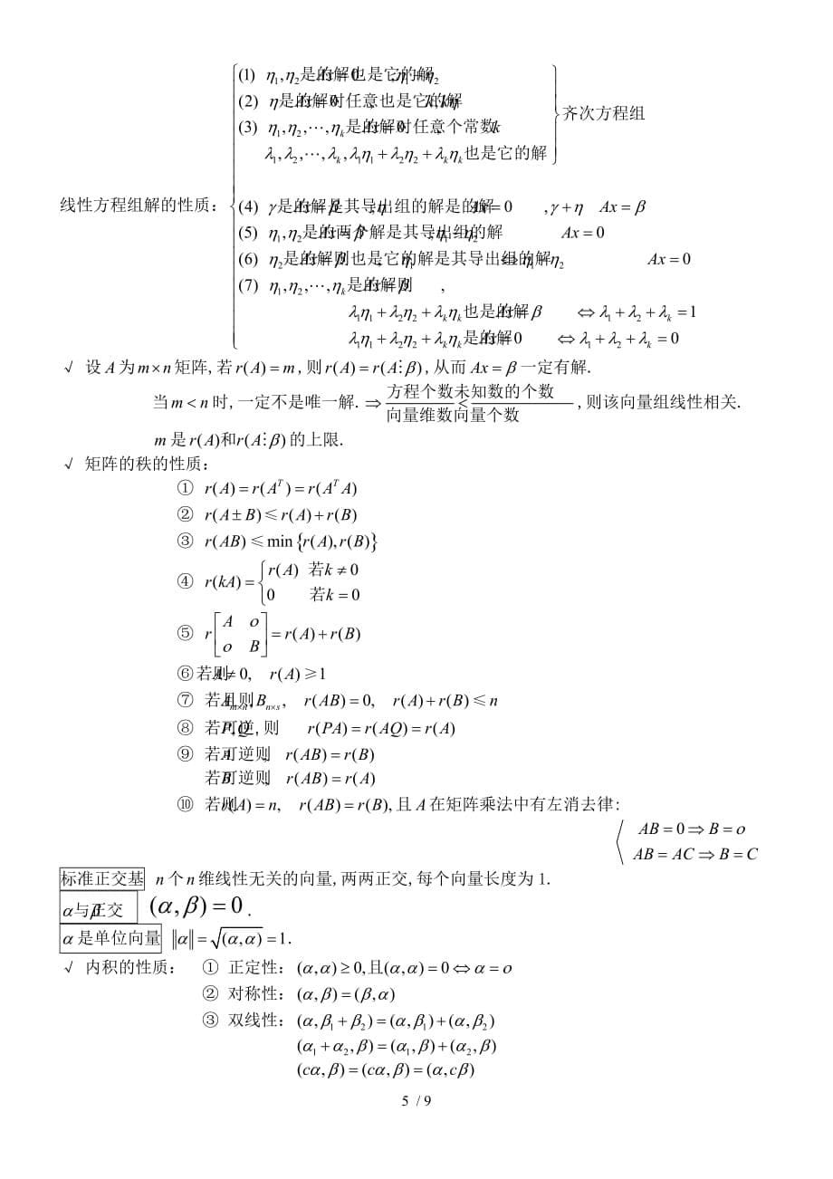 考研线性代数经典总结_第5页