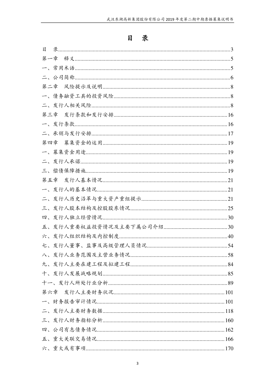 武汉东湖高新集团股份有限公司2019第二期中期票据募集说明书_第2页