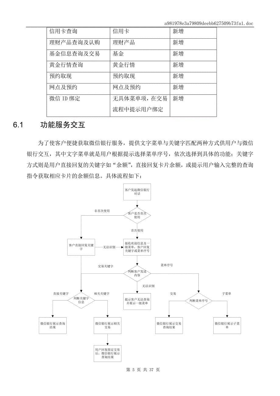 关于微信银行业务需求说明书_第5页