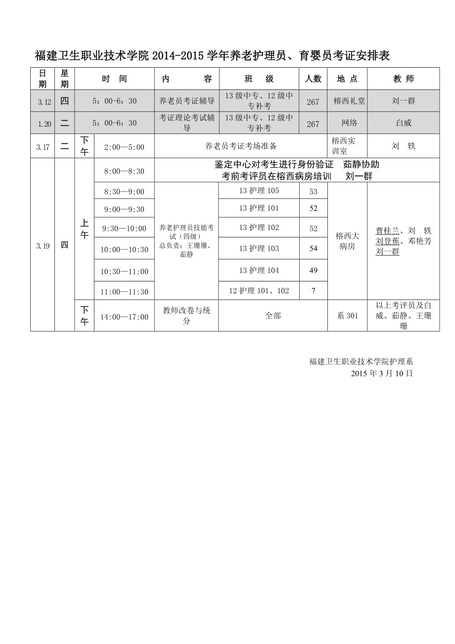 养老护理员、育婴员考证计划_第3页