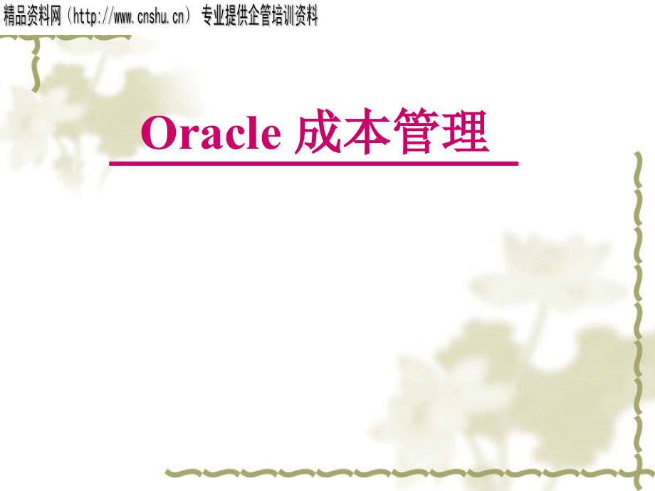 oracle 成本管理模块_第1页