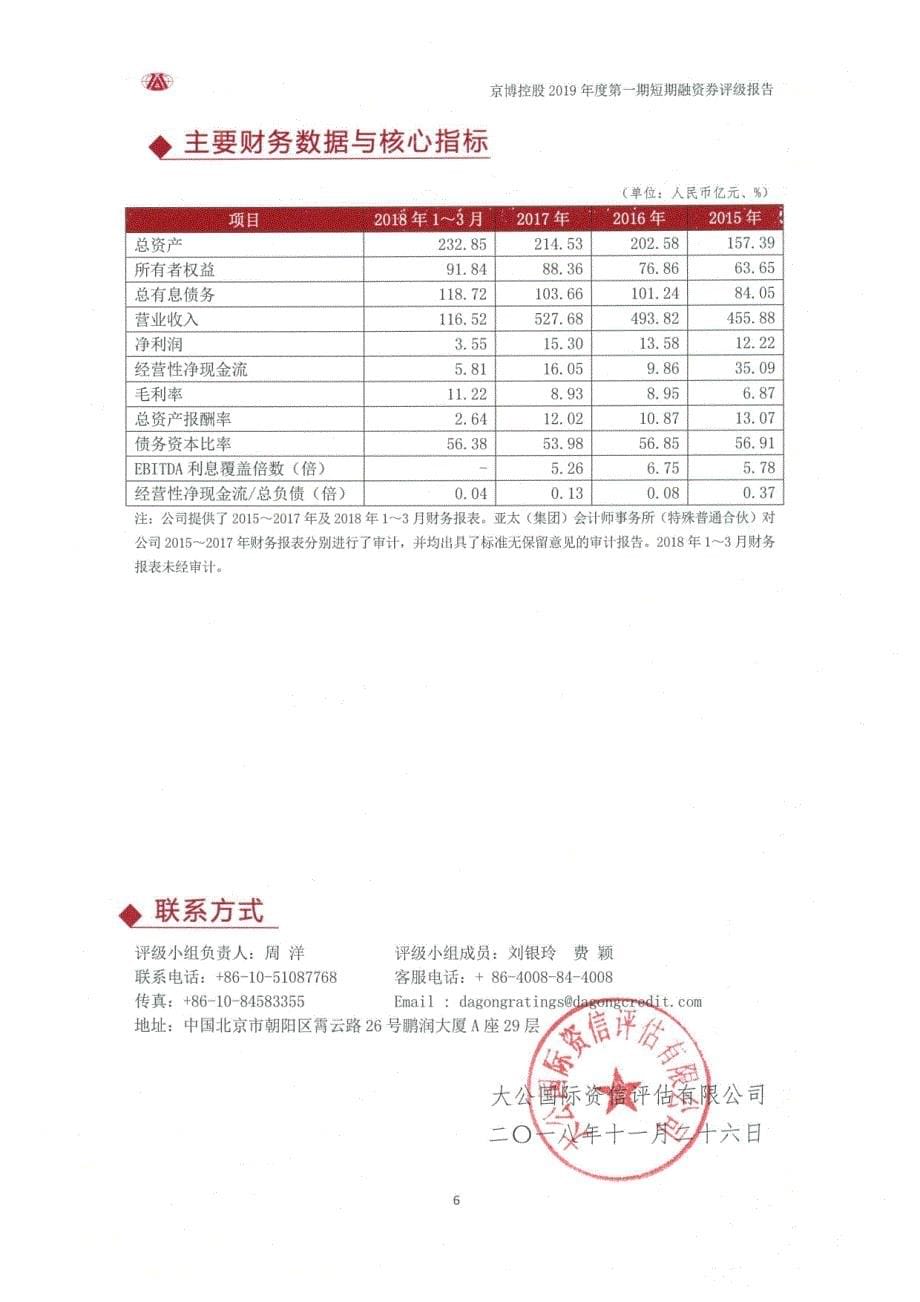 山东京博控股集团有限公司2019第一期短期融资券信用评级报告_第5页