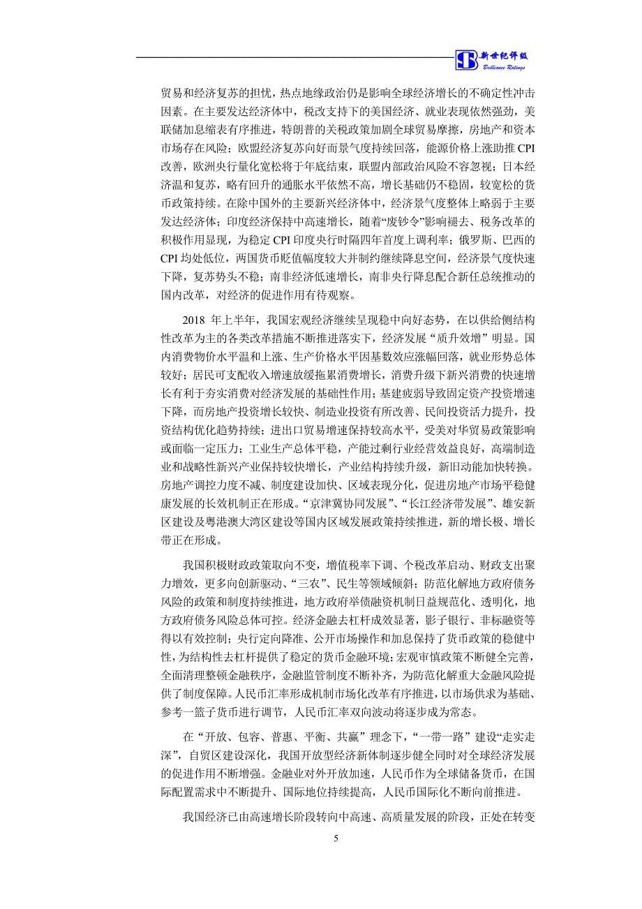 南京浦口经济开发有限公司2019第一期中期票据信用评级报告_第5页